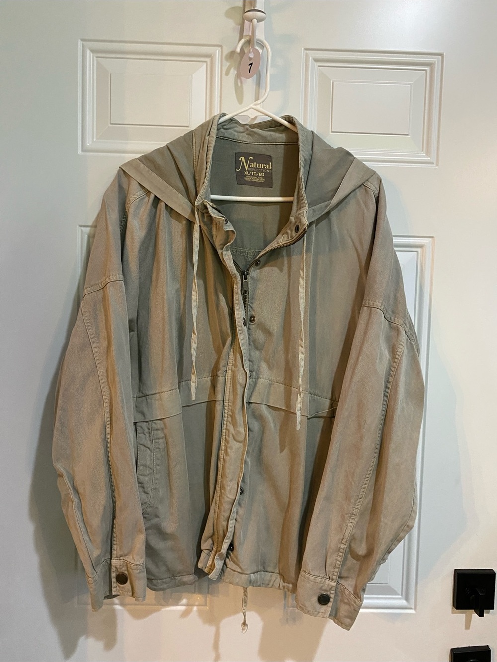 Natural Reflections Hooded Field Jacket in Light Khaki